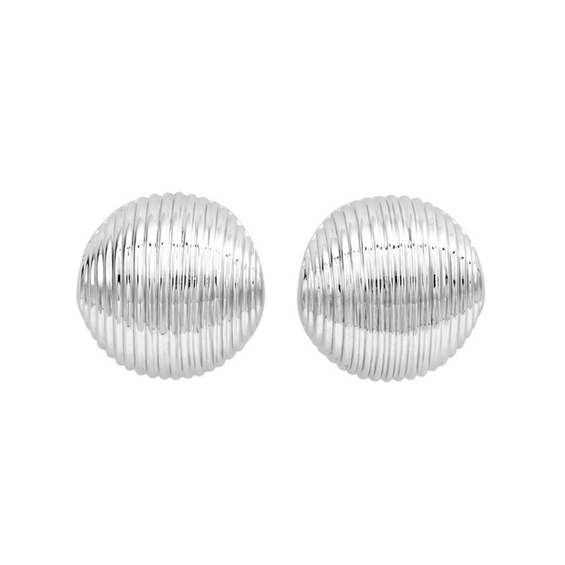 Minimalist Line Brushed Stud Earrings