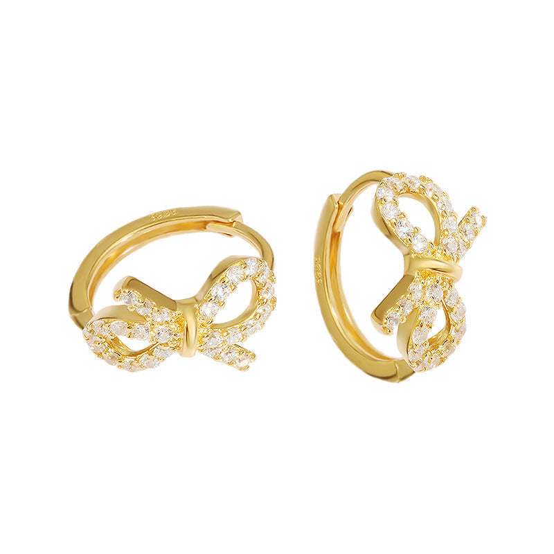 Trendy Fashion Butterfly Hoop Earrings with Zicron