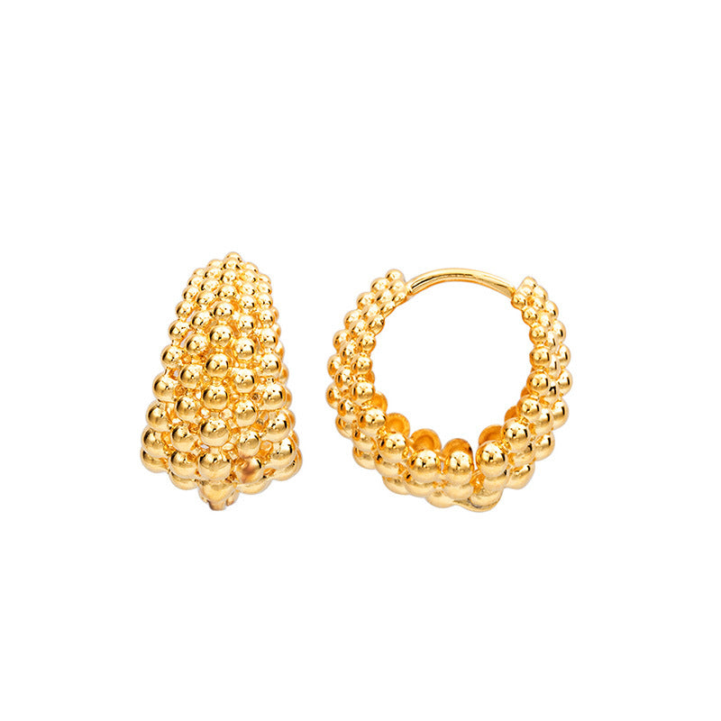 Dainty Mixed Balls Hoop Earrings