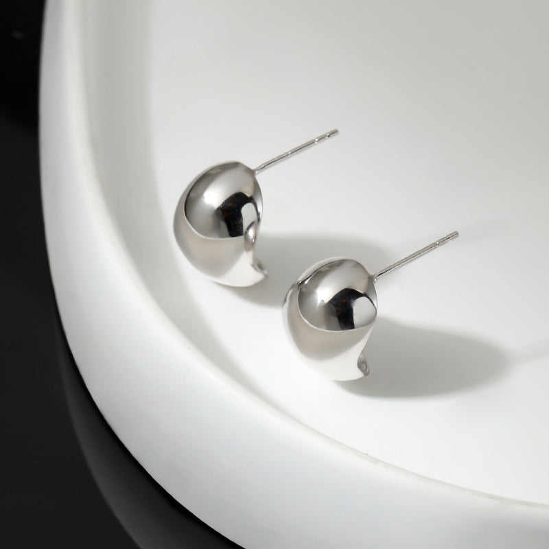 Minimalist Mini Bean Stud Earrings