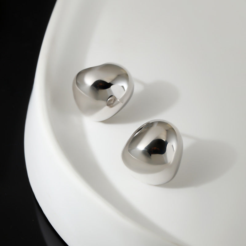 Minimalist Mini Bean Stud Earrings