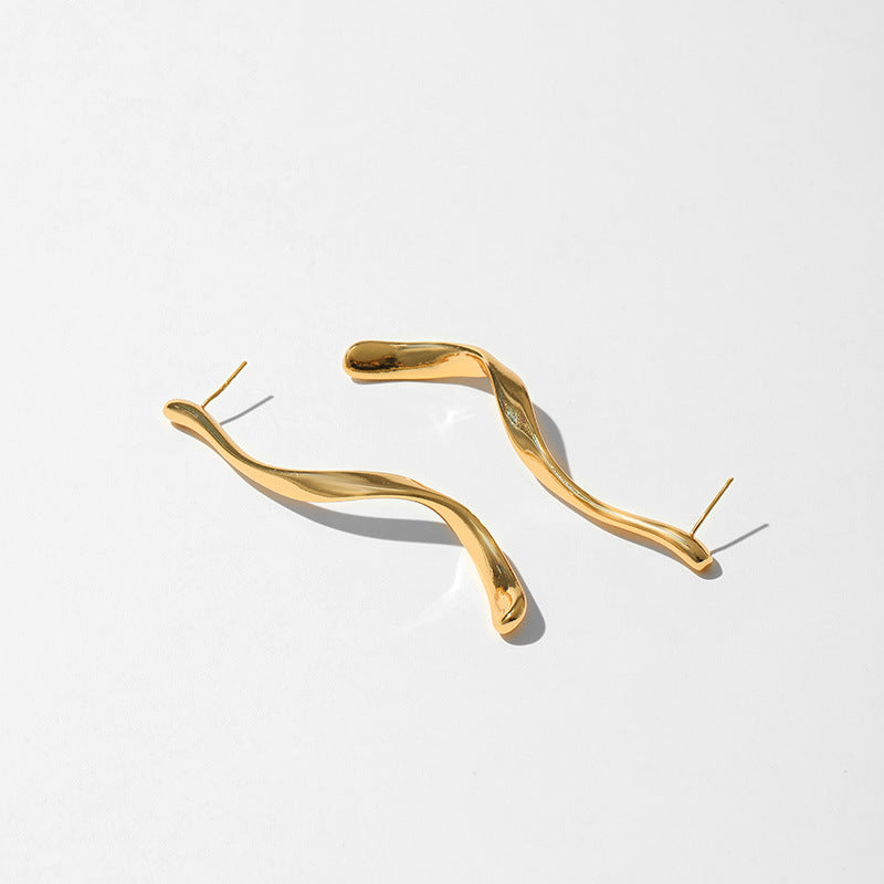 French Style Irregular Long Drop Fashion Earrings