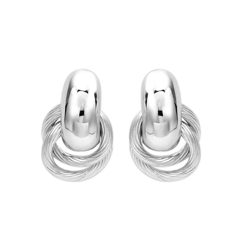 Minimalist Geometric Circles Earrings