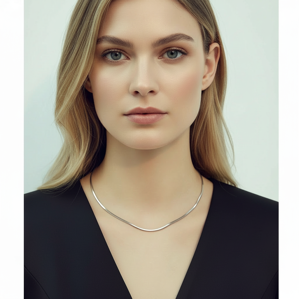 Italian Luxury Serpentine Chain Necklace