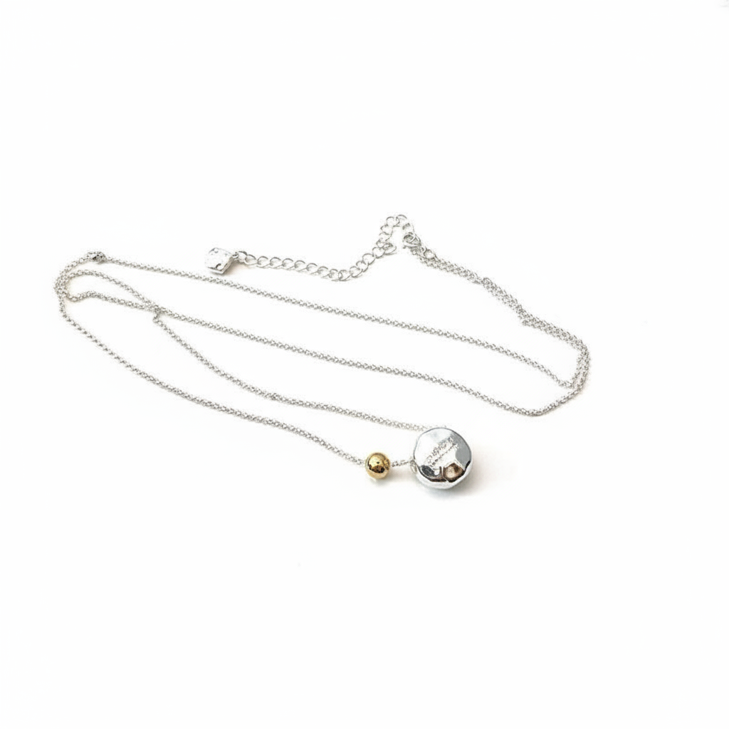 Golden Flow Necklace | Long Chain Statement Necklace