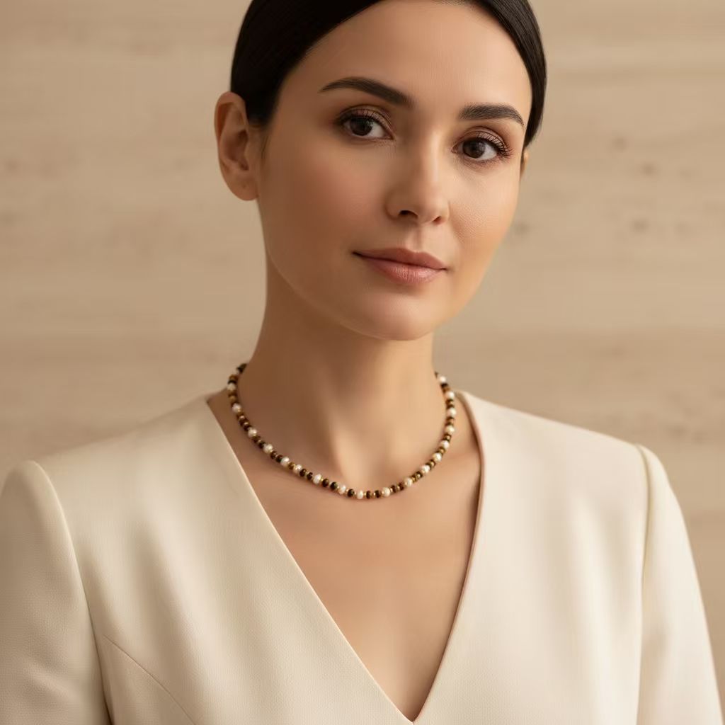 Handcrafted Tiger’s Eye Beaded Necklace