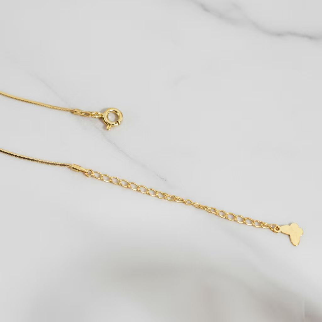Minimalist Sterling Silver Snake Bone Necklace