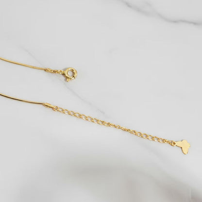 Minimalist Sterling Silver Snake Bone Necklace