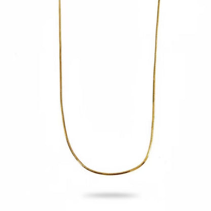 Minimalist Sterling Silver Snake Bone Necklace