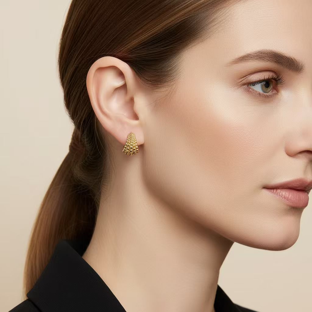 Dainty Mixed Balls Hoop Earrings