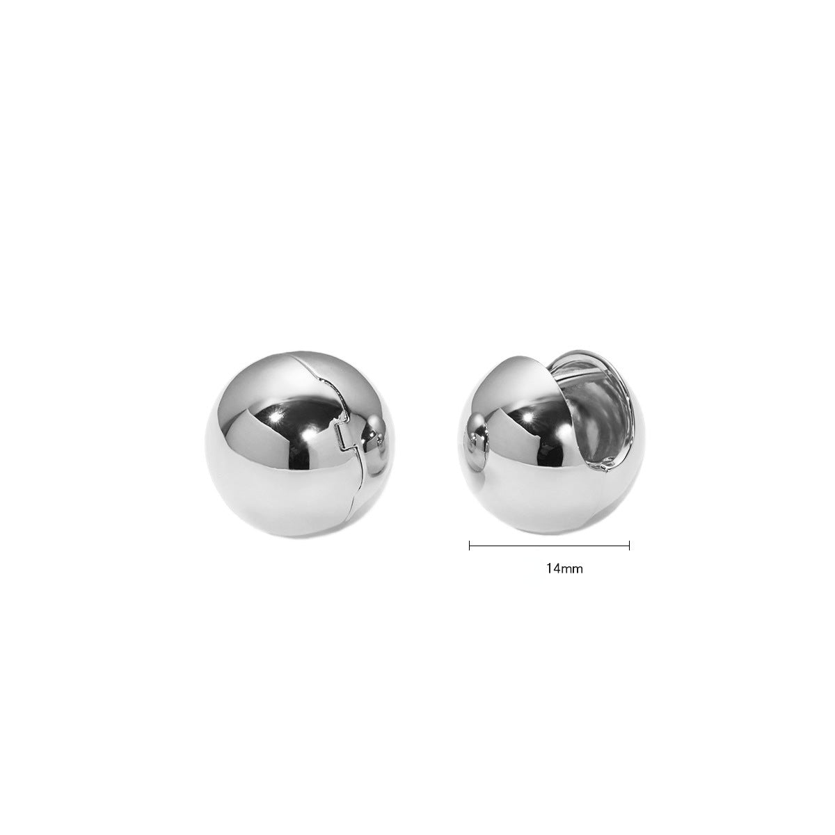 Minimalist Brushed Ball Stud Earrings