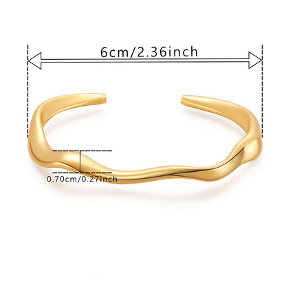Minimalist Twisted Cuff Bangle