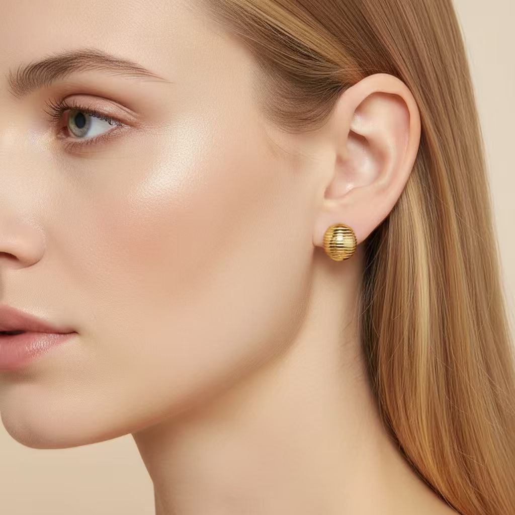 Line Brushed Hoop Earrings