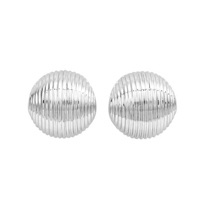 Minimalist Line Brushed Stud Earrings