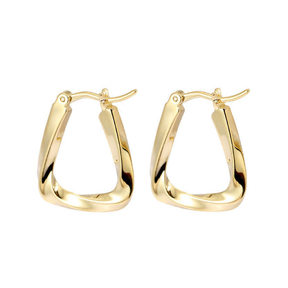 Dainty Trendy Structured Hoop Earrings