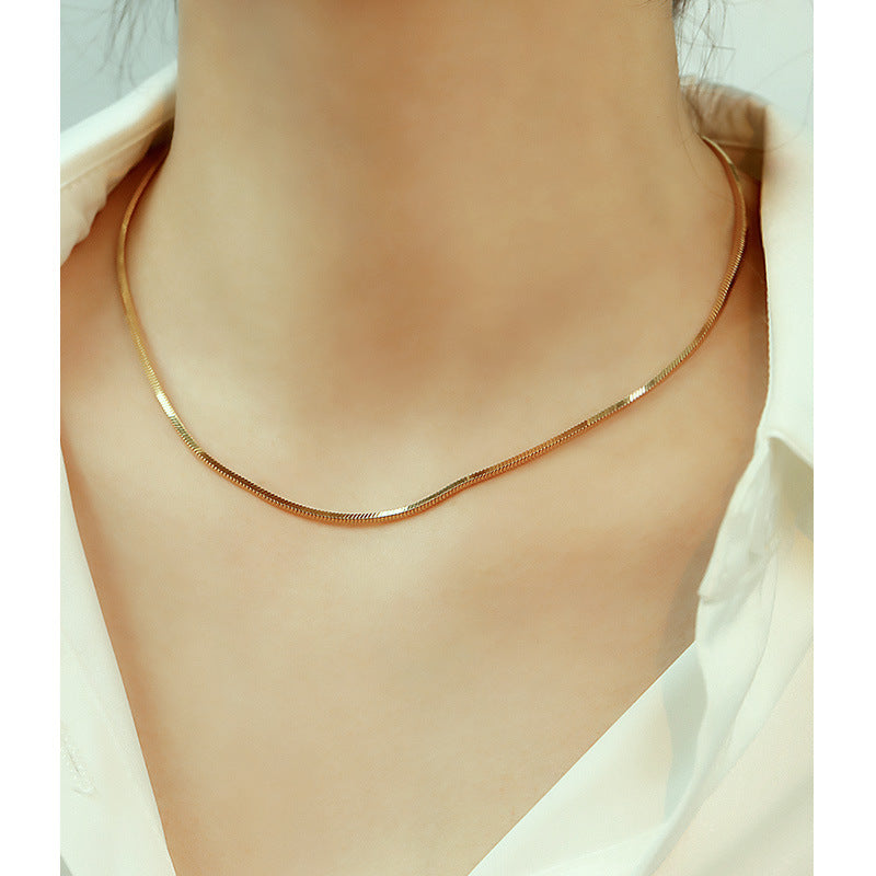 Italian Luxury Serpentine Chain Necklace