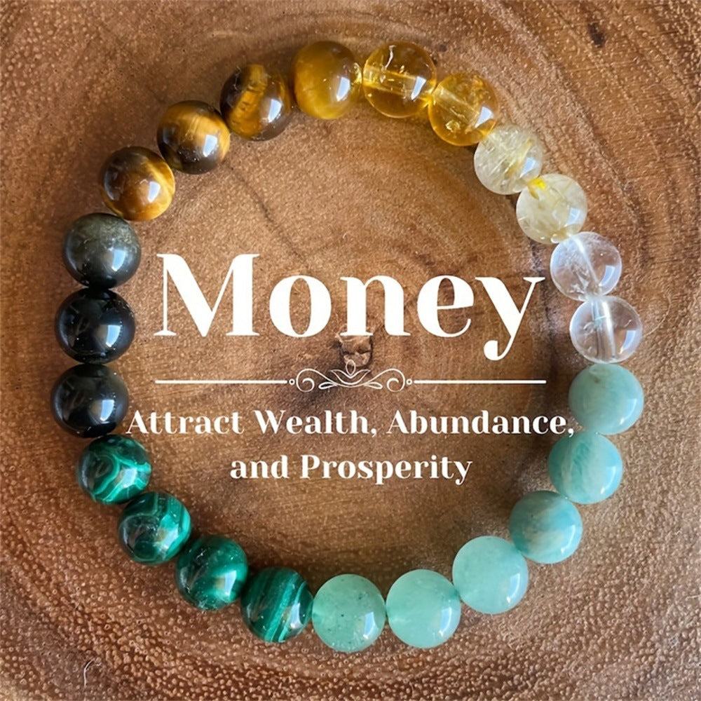 Money Crystal Bracelet for Wealth, Abundance, and Prosperity