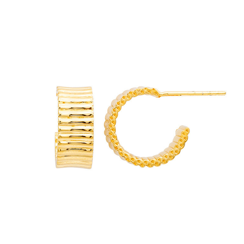 Horizontal Texture Stud Earrings