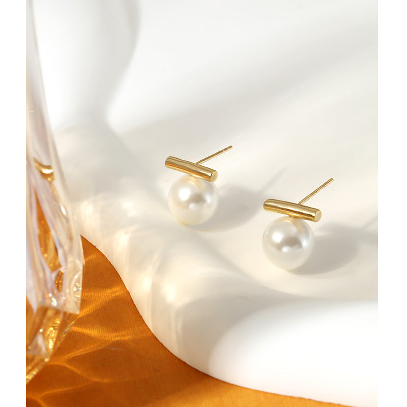 Dainty Versatile Faux Pearl Stud Earrings