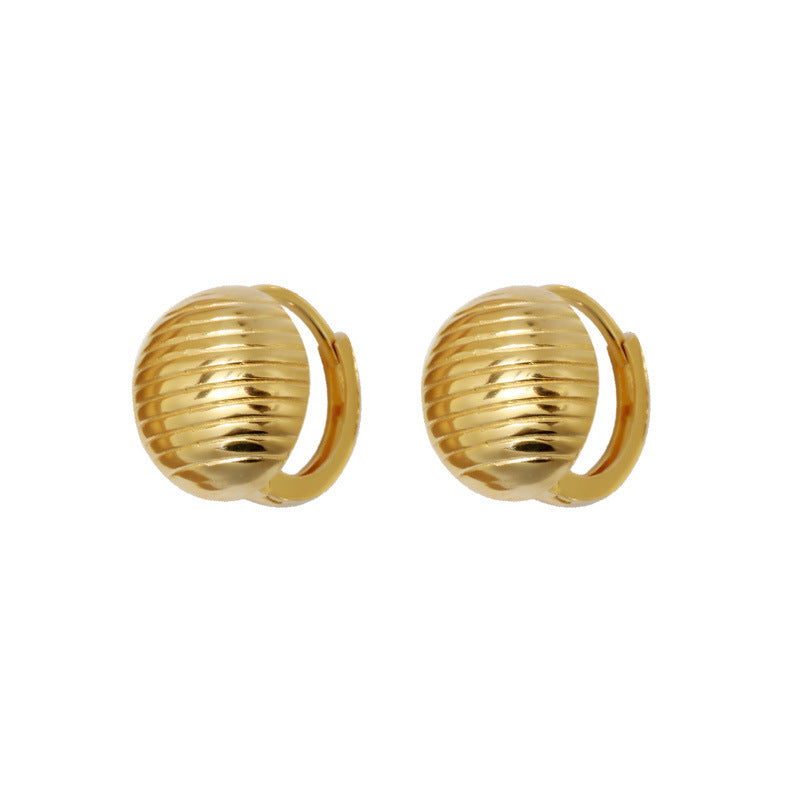 Line Brushed Hoop Earrings