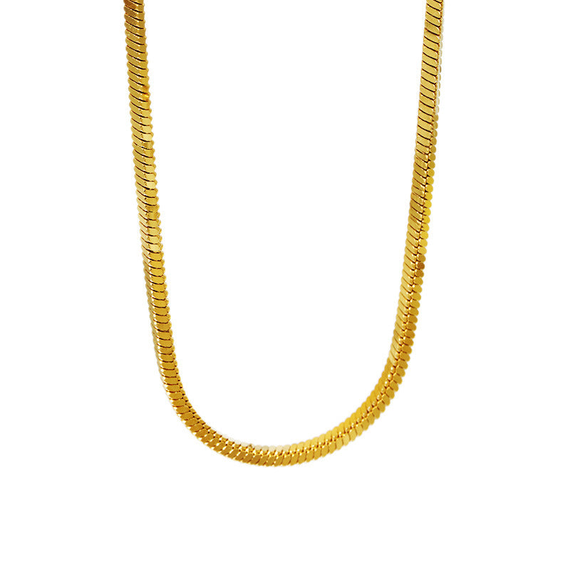 Italian Luxury Serpentine Chain Necklace