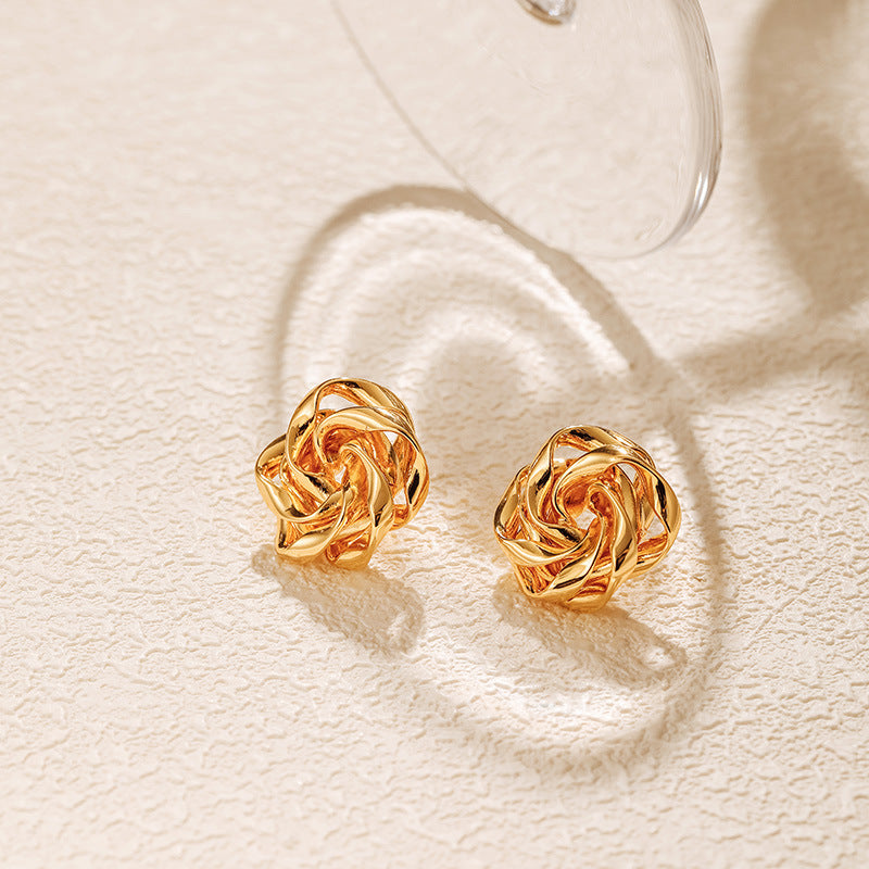 Trendy Unique Flower Stud Earrings