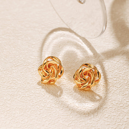 Trendy Unique Flower Stud Earrings