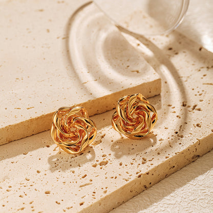 Trendy Unique Flower Stud Earrings