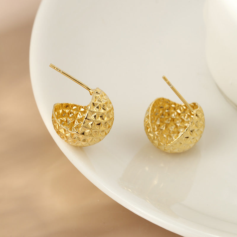 S925 Sterling Silver Earrings Plated with 18K Gold