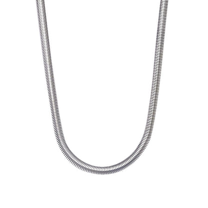 Sterling Silver Soft Serpentine Collarbone Chain Necklace