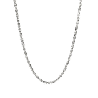 Sterling Silver Rope Chain Necklace