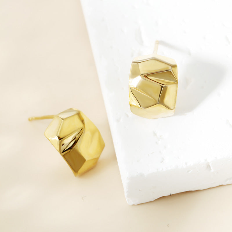 Trendy Fashion Grid Stud Earrings