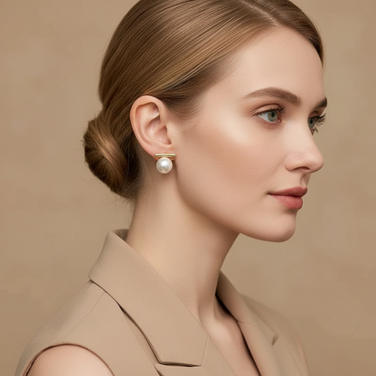 Dainty Versatile Faux Pearl Stud Earrings