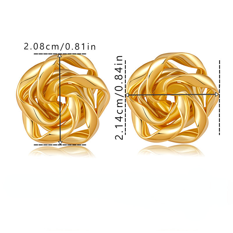 Trendy Unique Flower Stud Earrings