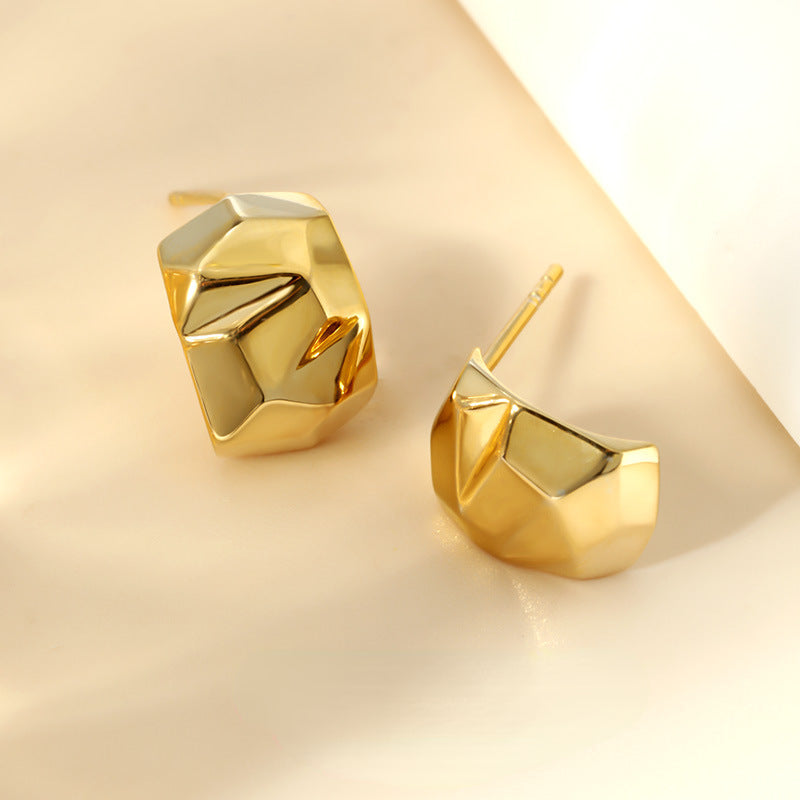 Trendy Fashion Grid Stud Earrings