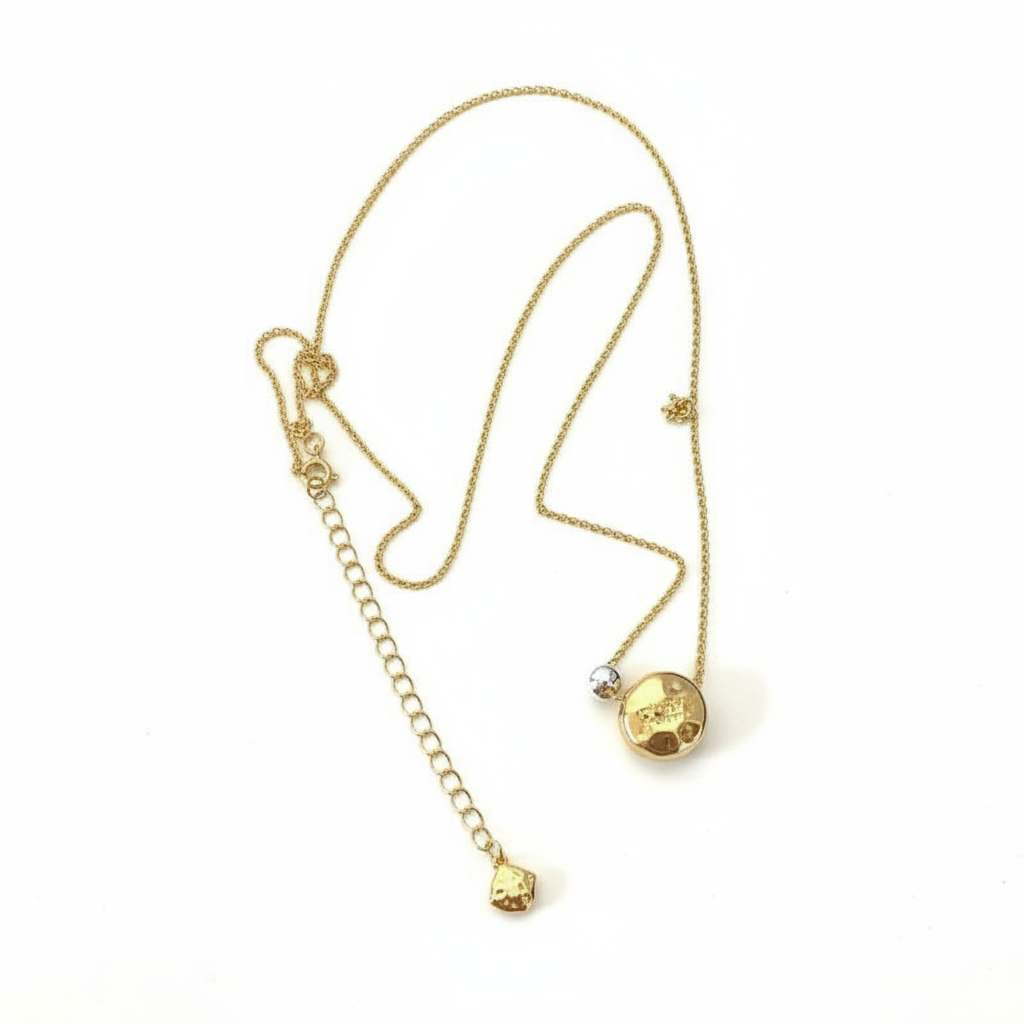 Golden Flow Necklace | Long Chain Statement Necklace