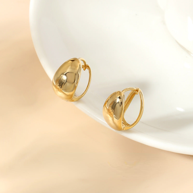 Minimalist Trendy Chunky Hoop Earrings