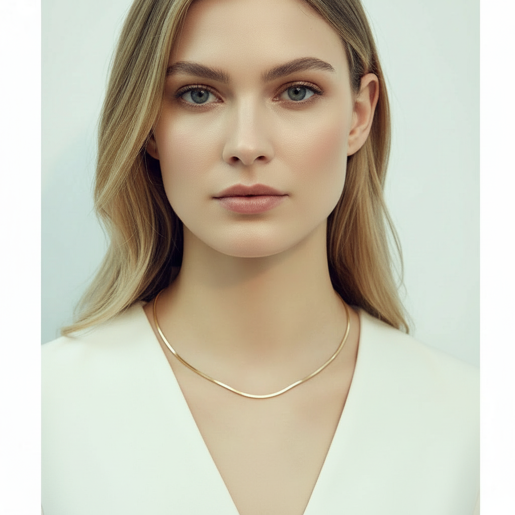 Italian Luxury Serpentine Chain Necklace