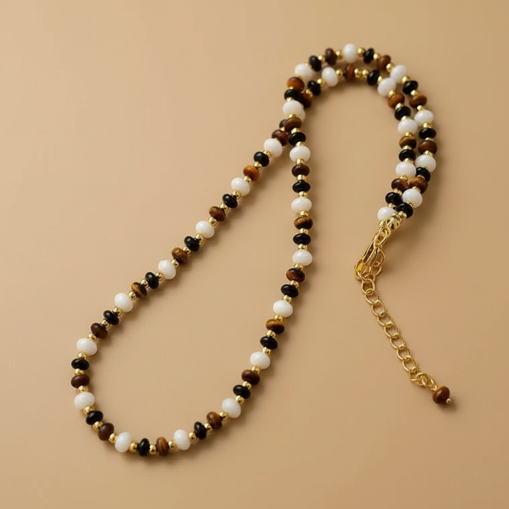 Handcrafted Tiger’s Eye Beaded Necklace